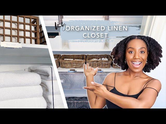 My Small linen closet makeover + Linen closet Ideas | Judi the Organizer