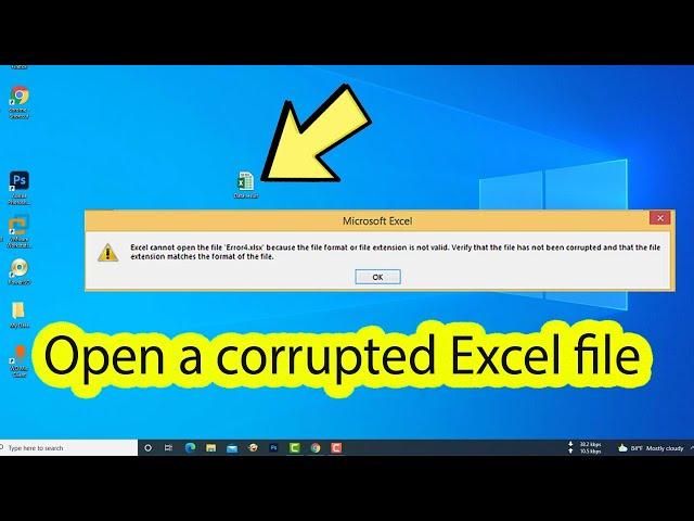 How do i fix file format or file extension is not valid in excel