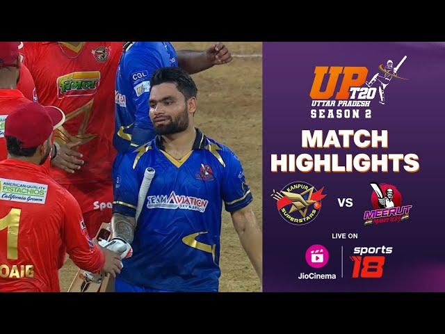 Kanpur Superstars vs Meerut Mavericks | UPT20 Highlights | JioCinema & Sports18