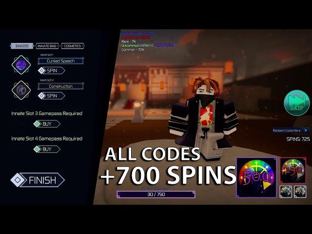 JUJUTSU INFINITE ALL CODES +700 SPINS