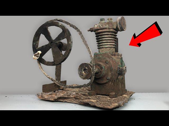 Impossible Restoration! Rusty Antique Air Compressor Restoration | Amazing Restoration Technique