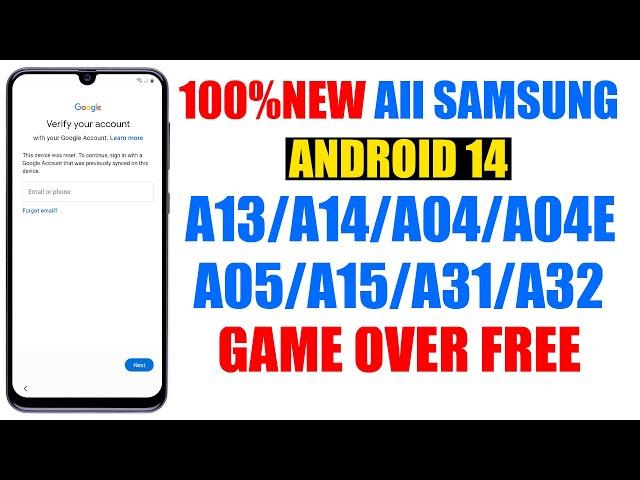 Samsung Android 14 FRP Bypass || Google Account Remove Android 14