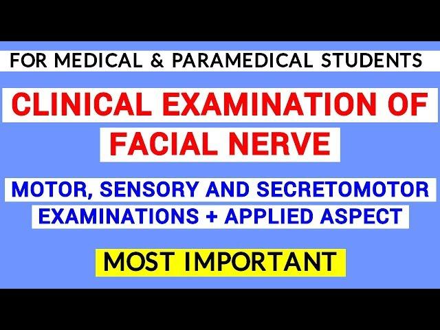 FACIAL NERVE EXAMINATION | CLINICAL LAB | PHYSIOLOGY PRACTICALS