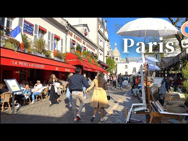 [4K] Paris Walk: Montmartre, La Maison Rose, Sacré-Cœur, Place du TertreWall of Love  2022