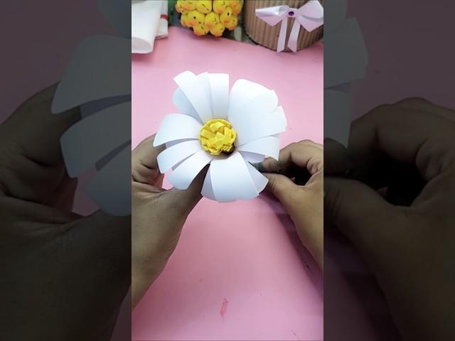 DIY Flowers #shorts #art #craft #love #diy #papercraft #cute #youtubeshorts