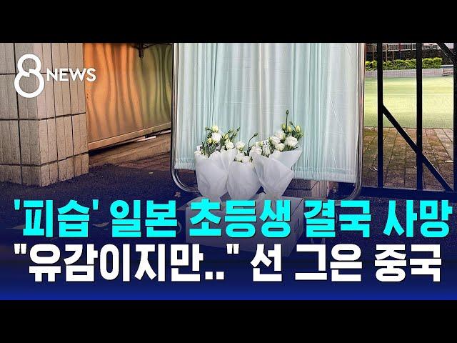 '피습' 일본 초등생 결국 사망…"유감이지만" 선 그은 중국 / SBS 8뉴스