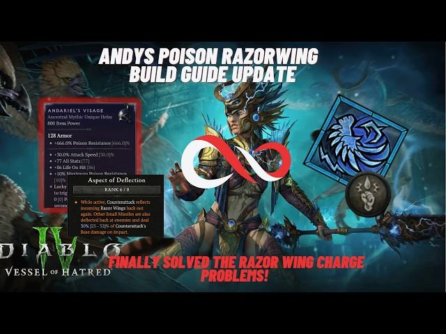 Andys Razor Wing poison Spiritborn build! MOST FUN BUILD in DIABLO 4 SEASON6! Endgame Guide