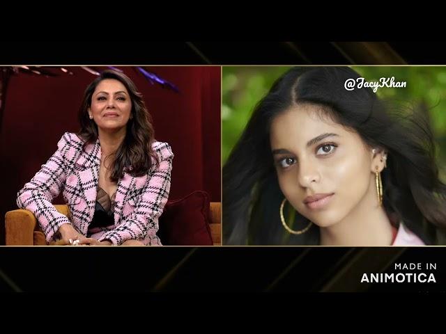 Suhana Khan's voice  talks about mum Gauri Khan  Koffee With Karan 