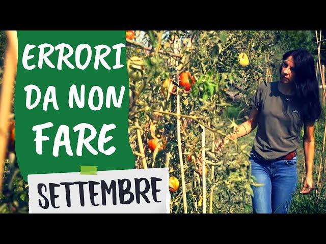 ORTO a SETTEMBRE: 5 errori da non fare