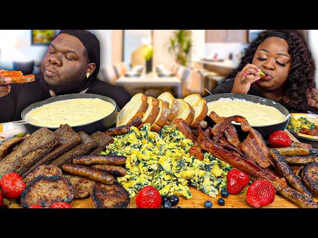 GIANT BREAKFAST SPREAD!!! | HASHTAG THE CANNONS | MUKBANG EATING SHOW!!!