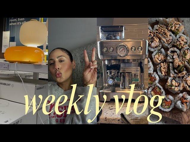 VLOG: getting stuff for an apartment I don't have, IKEA, solo sushi date & new espresso machine