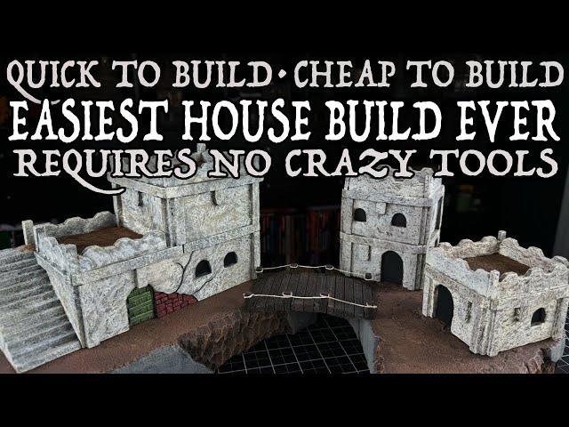 How to build the EASIEST FOAM HOUSE I've EVER MADE!!!!! (D&D Crafting)