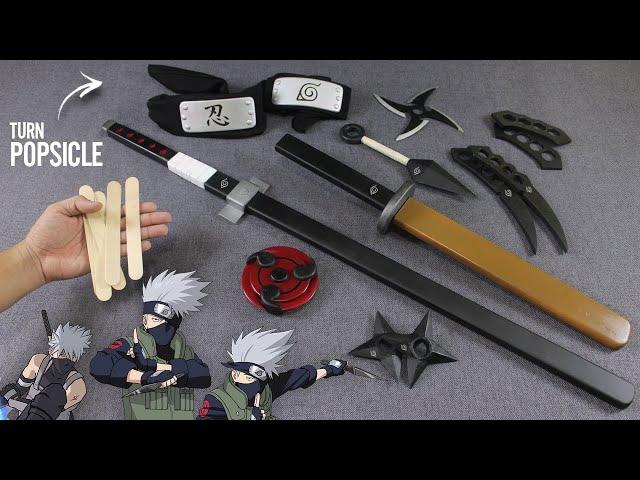 EASY DIY - Making my own Kakashi Hatake Popsicle Weapon WITHOUT USING POWERTOOLS -Compilation