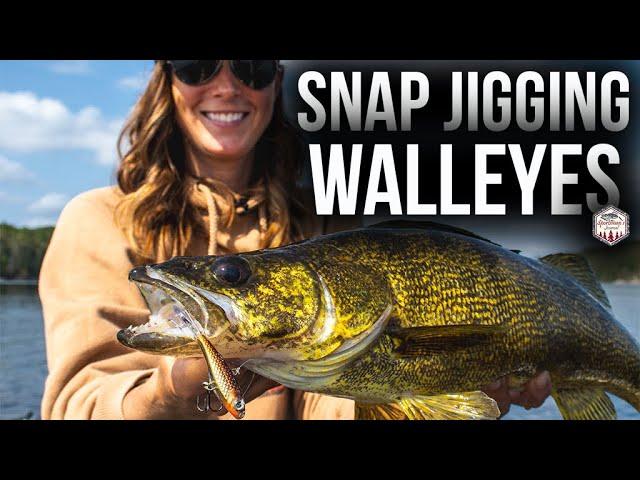 Snap Jigging Walleyes with NEW Glide Baits!! (Full Breakdown)