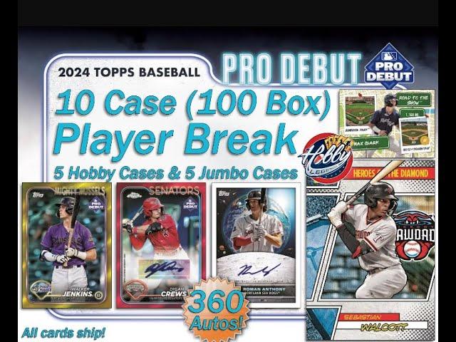 2024 Topps PRO DEBUT 10 Case (100 Box) Player Break eBay 09/08/24