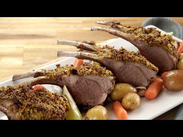 开心果脆皮烤羊排 - Rack of Lamb with Pistachio Crust