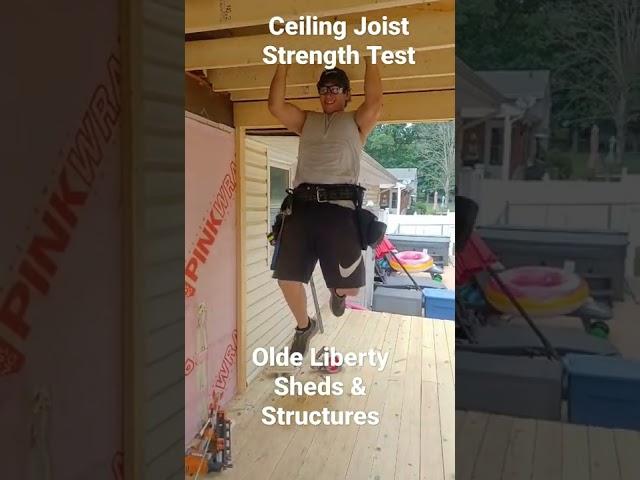 Ceiling Joist Strength Test #framing #pullups #carpenter #deadontools #construction #decks