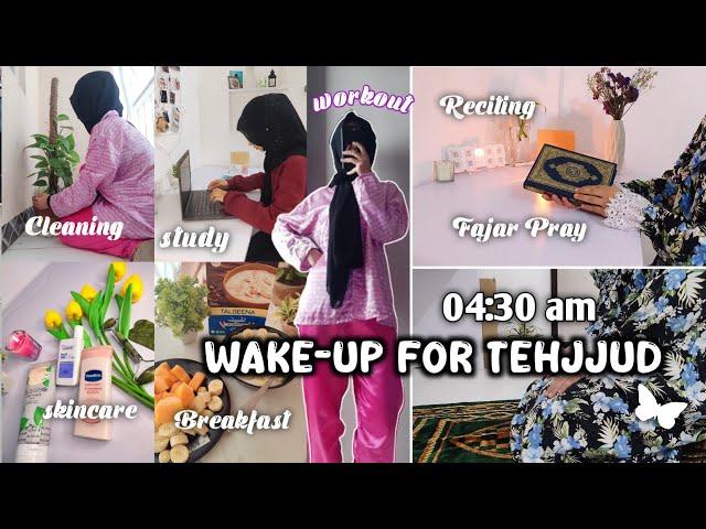 04.30 am wake up for tehjjud, fajar pray | healthy talbina recipe, cleaning, workout| simple living