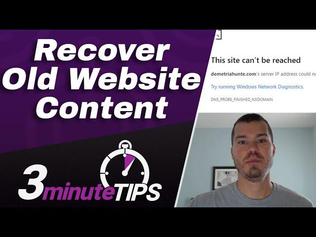 How To RECOVER Content From An Old Website - Get Text & Images From Site That No Longer EXISTS