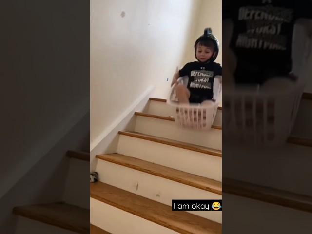 Kid Riding Stairs #shorts