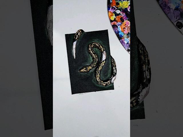 3D Snake Canvas  using foil paper #shorts #diy