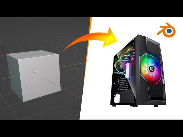 Blender 3.5 Tutorial for Beginners - Build a 3D Gaming PC - Lesson 1 (The Case)