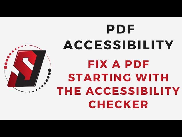 Fix a PDF starting with the Accessibility Checker in Adobe Acrobat Pro