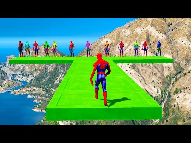 GTA 5 Colourfull Spider Man Water Ragdolls Best Spider Man Ragdolls With GTA MUG Part 4943