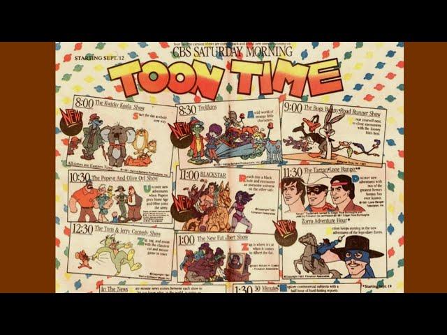 CBS Saturday Morning Cartoon Line Up with commercials | 1981