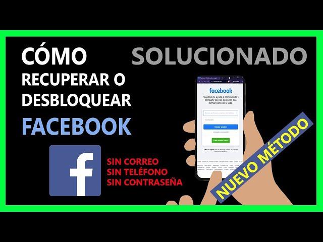 ️ Cómo RECUPERAR CUENTA de Facebook 2024 Sin Correo, Sin Teléfono y Sin Contraseña  (SOLUCIONADO)️