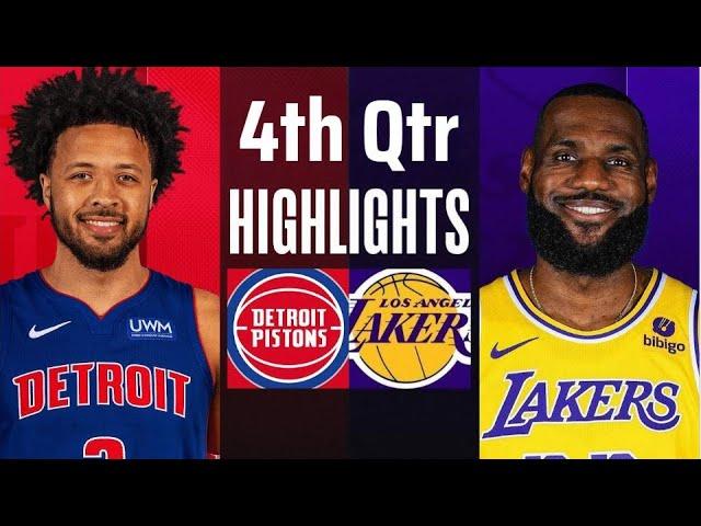 Los Angeles Lakers vs. Detroit Pistons 4th QTR Full Highlights - Nov 4 - 2024 NBA Highlights