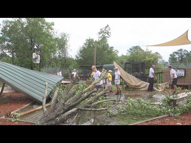 Storm Damage hits Gulf Shores, Fort Morgan Road, Foley