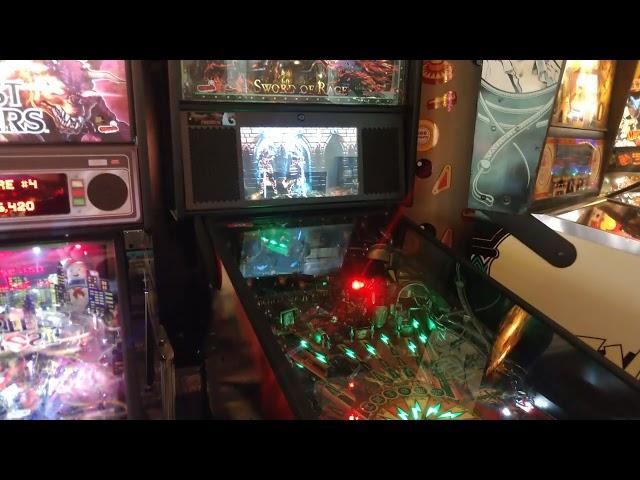 Dad playing the Black Knight - Sword of Rage pinball at the National Pinball Museum in Roanoke, VA.