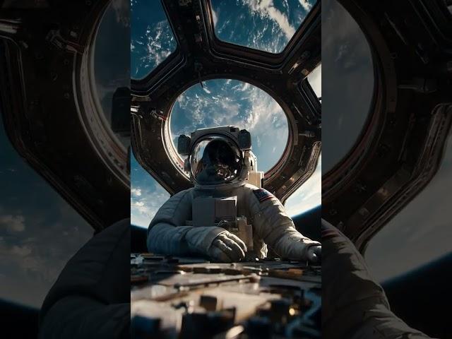 一个人驾驶着飞船遨游在太空中 #太空探索 #宇宙 #地球#太空纪录片