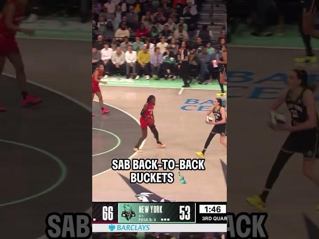  Sabrina Ionescu back to back | New York Liberty WNBA women's basketball #shorts #short #basketball