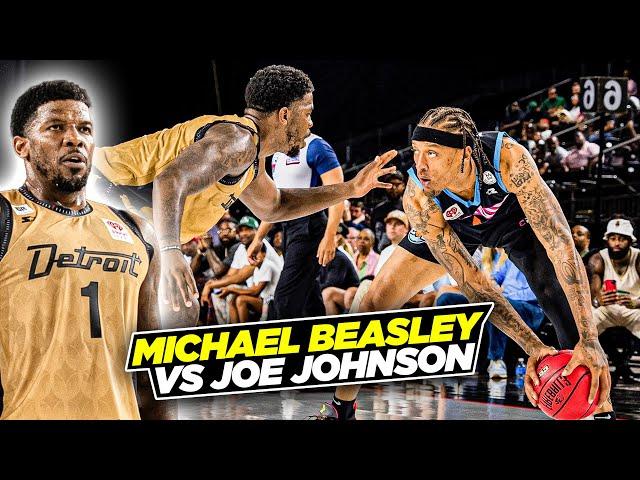 Michael Beasley vs Joe Johnson EPIC Head to Head Match Up at The Big 3 | Detroit vs Miami