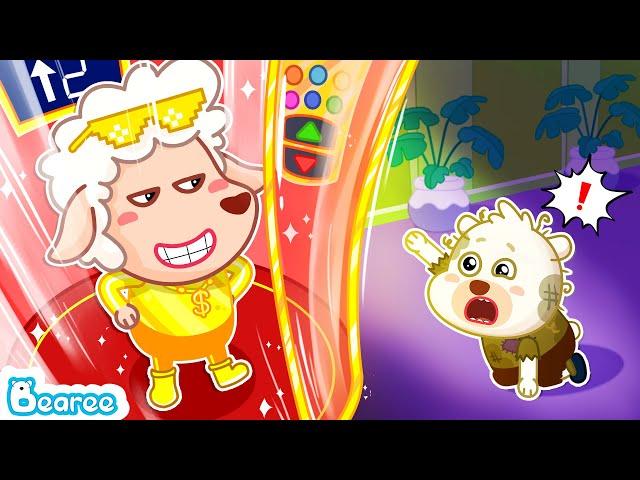 Rich vs Poor Elevator | Poor Bearee Wants Golden Elevator | Kids Learn Good Behavior | Bearee Bear