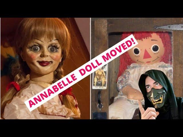 REAL ANNABELLE DOLL being moved! #haunted #annabelle #doll #edandlorrainewarren #scary #possession