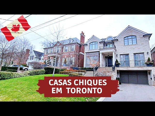 CASAS DE UM BAIRRO RESIDENCIAL EM TORONTO - Walk - TORONTO SEM PARAR - Viajar para o Canadá