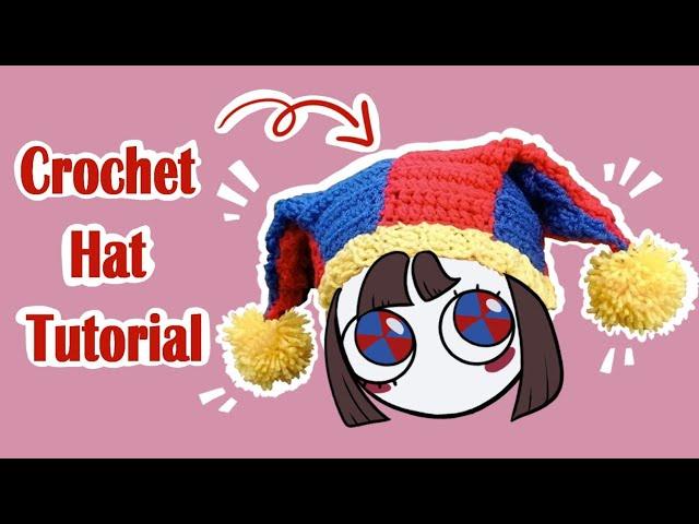  Pomni Crochet Hat Tutorial - "Jester Hat"