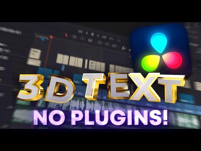 INSANE 3D TEXT in Davinci Resolve (Tutorial)