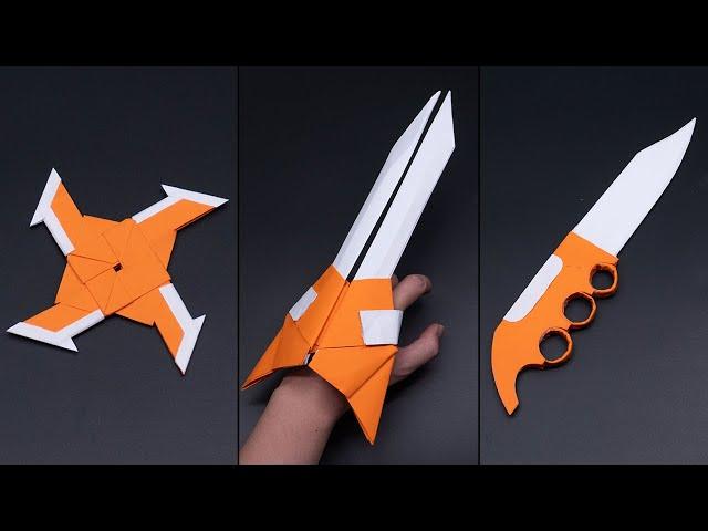 03 Impresionantes Armas Ninja  Cómo hacer un arma ninja de papel