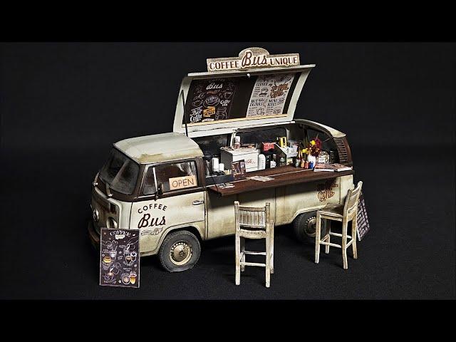 VW T2 Coffee Bus scale 1:24 / Volkswagen Basis Kit Revell easy-click-system