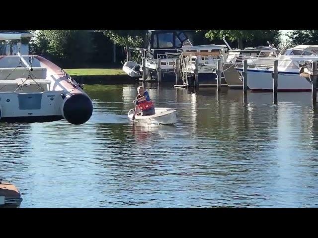 Paddling the Viola 14 sailing canoe  - video 1
