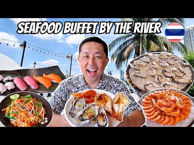 Hidden Gem Riverside Seafood Buffet in Bangkok!  ALL YOU CAN EAT Thai Seafood Restaurant