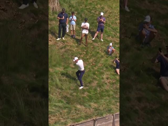 SLAM DUNK save from the bunker for birdie! 
