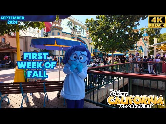 First Week of Fall - Disney California Adventure Walkthrough 2024 - Halloween Season Decorations 4K