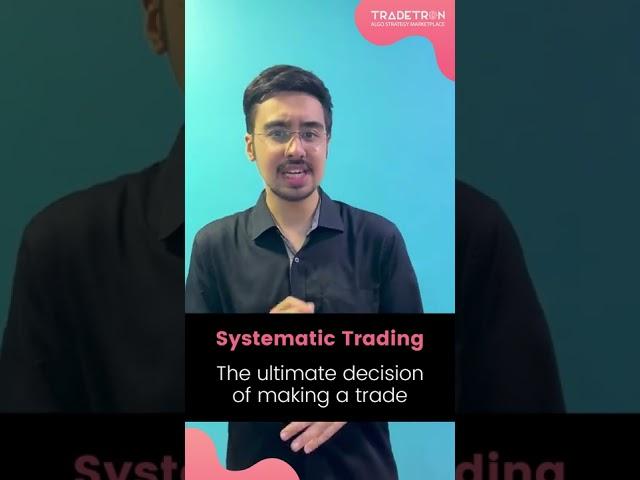 Systematic v/s Discretionary Trading | Algo Trading | Tradetron YouTube #shorts