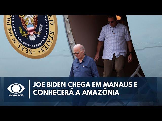 Joe Biden chega em Manaus e conhecerá a Amazônia