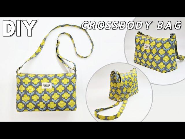 [DIY] Crossbody Bag  Easy sewing Tutorial Zipper Bag | How to make a Two-way Bag